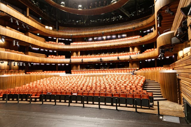empty modern theatre auditorium interior