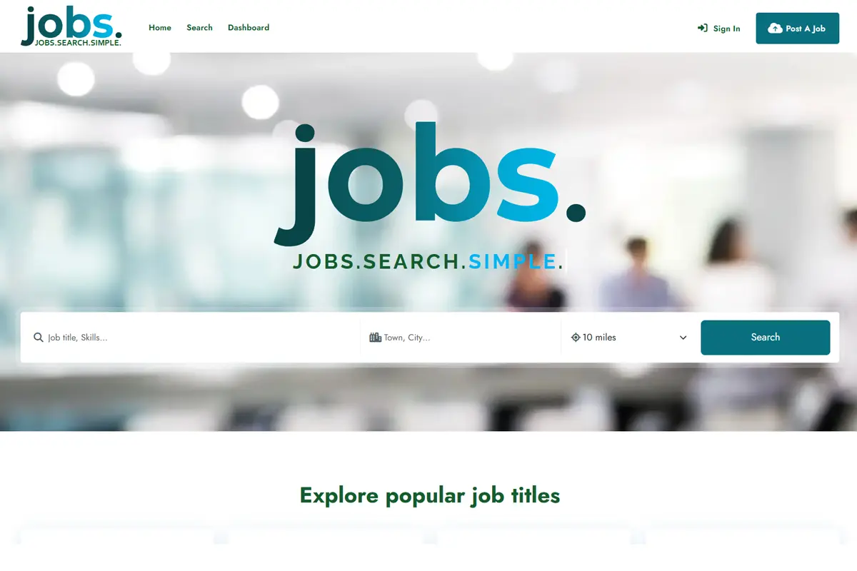 Jobs.co.uk homepage