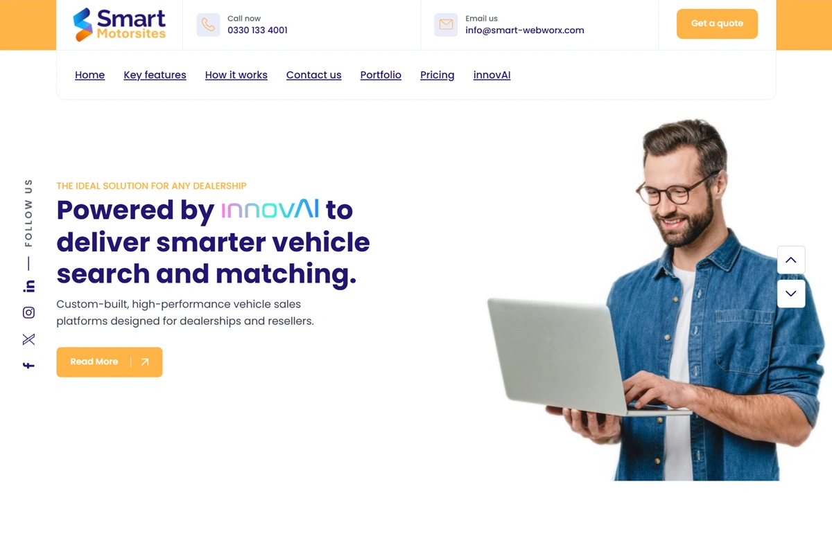 Smart Motorsites homepage
