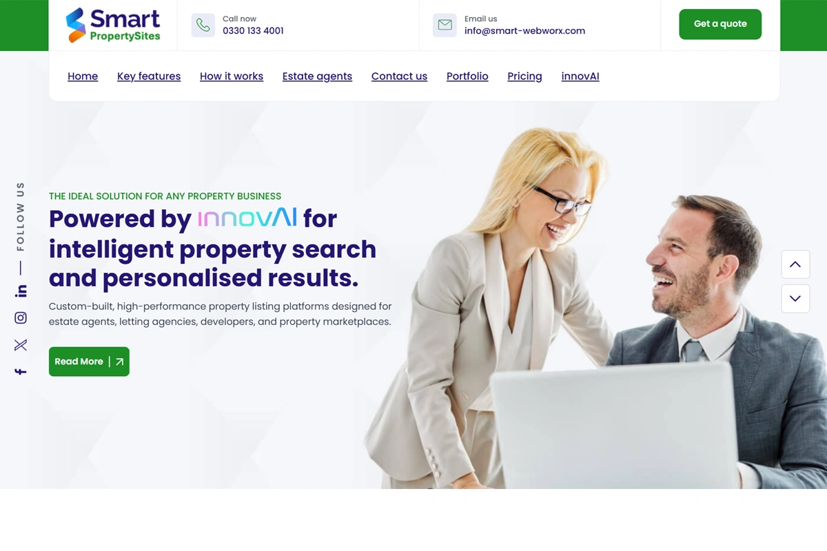 Smart PropertySites homepage